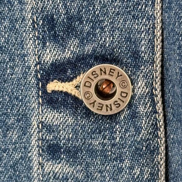 Vtg 90s Disney Store Winnie the Pooh Friends Knotty Pine Trail Denim Jacket Sz S - Picture 6 of 9